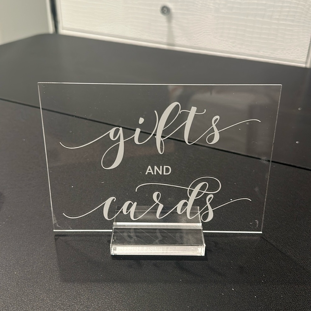Gift and card sign